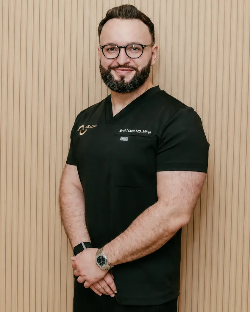 Dr. Erald Lula, MD, MPH, NuHealth Medical Director, at the Royal Oak clinic